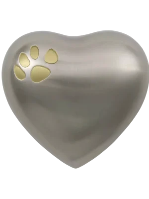 Classic Paws Pewter Heart Shaped Pet Urn