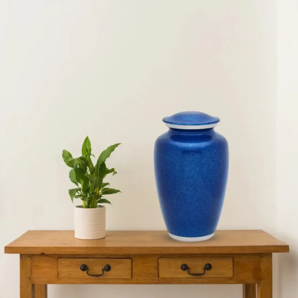 Solid Color Urn – Blue Pearl