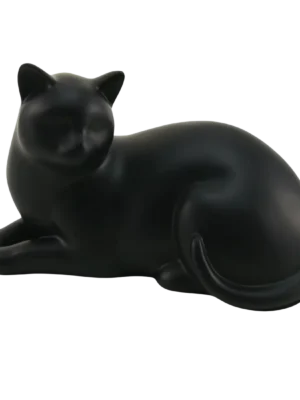 Cozy Cat Black Pet Urn